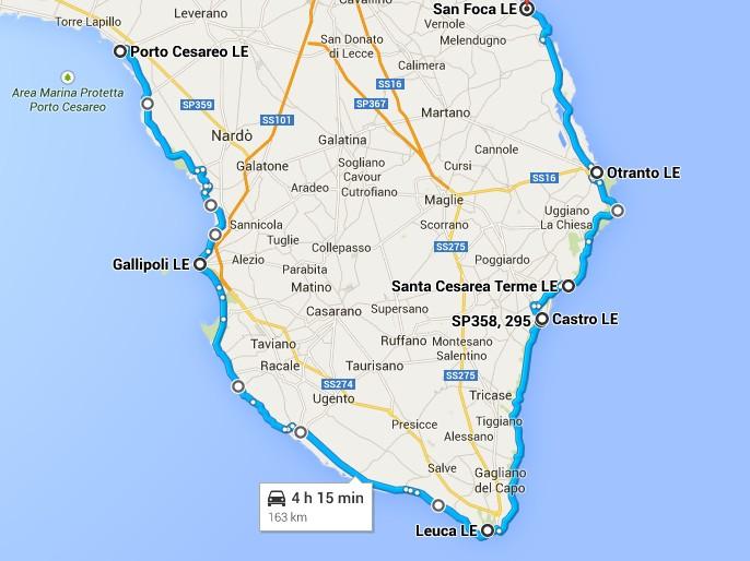 itinerario nel salento/